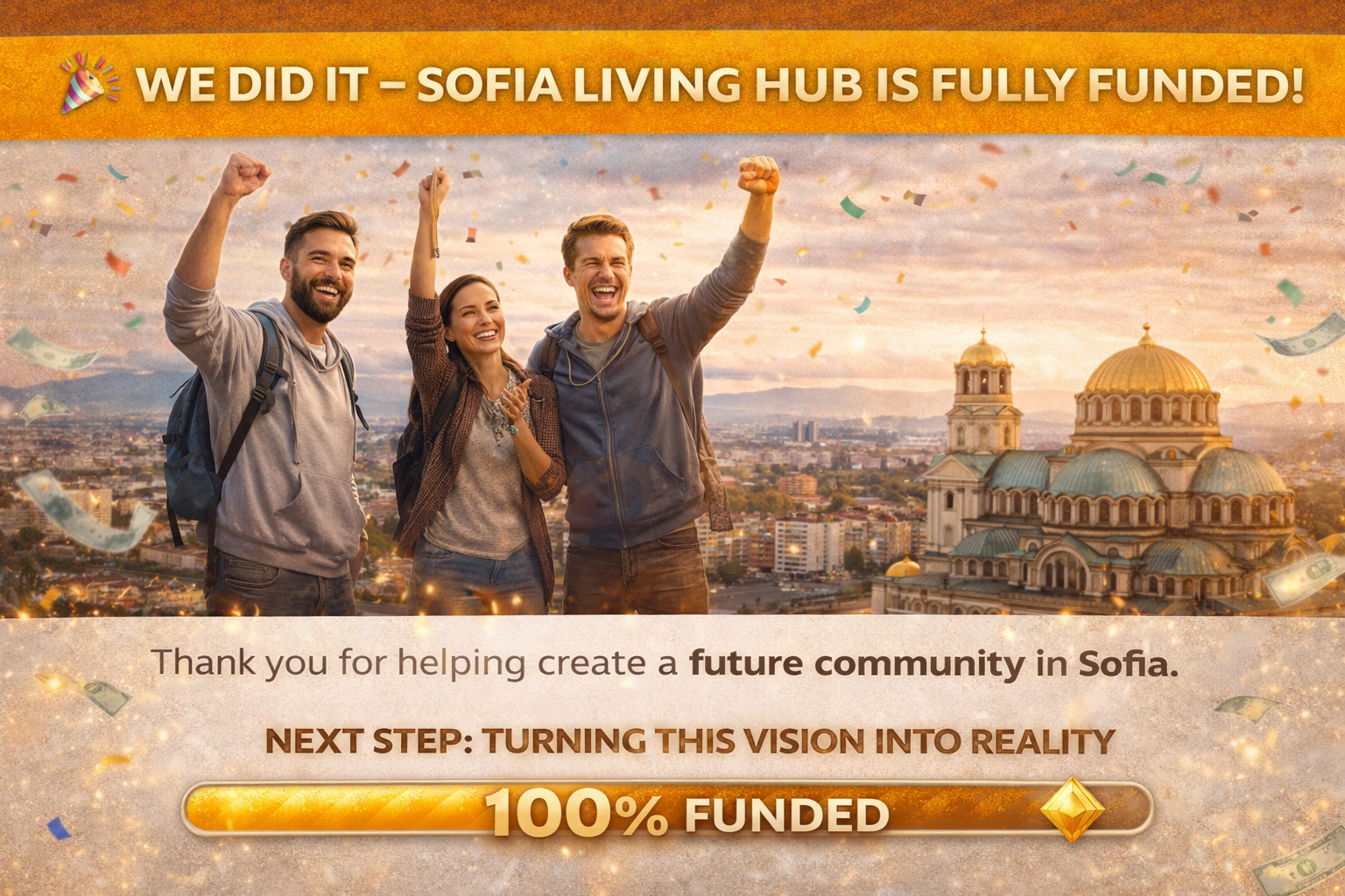 ? We Did It — Sofia Living Hub is Fully Funded!